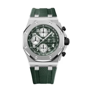 Audemars Piguet 26238TI.OO.A056CA.01 Royal Oak Offshore Green Dial Green Rubber Strap