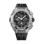 Audemars Piguet 26650TI.OO.D013CA.01 Royal Oak Concept Skeleton Dial Black and Grey Rubber Strap