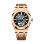 Audemars Piguet 26730OR.OO.1320OR.02 Royal Oak Blue Dial Pink Gold Bracelet Watch (1)
